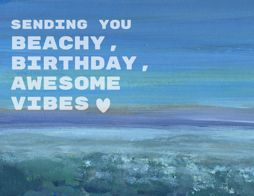 Beachy Birthday Vibes Card