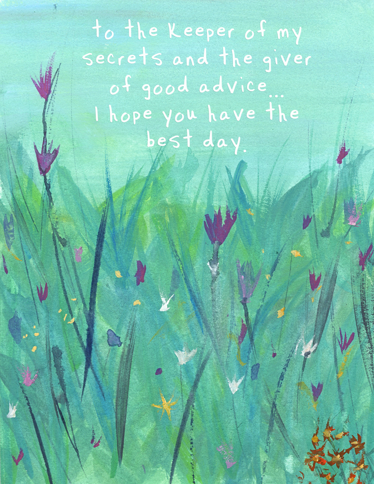 To the Keeper of My Secrets Greeting Card | Friendship Birthday Card
