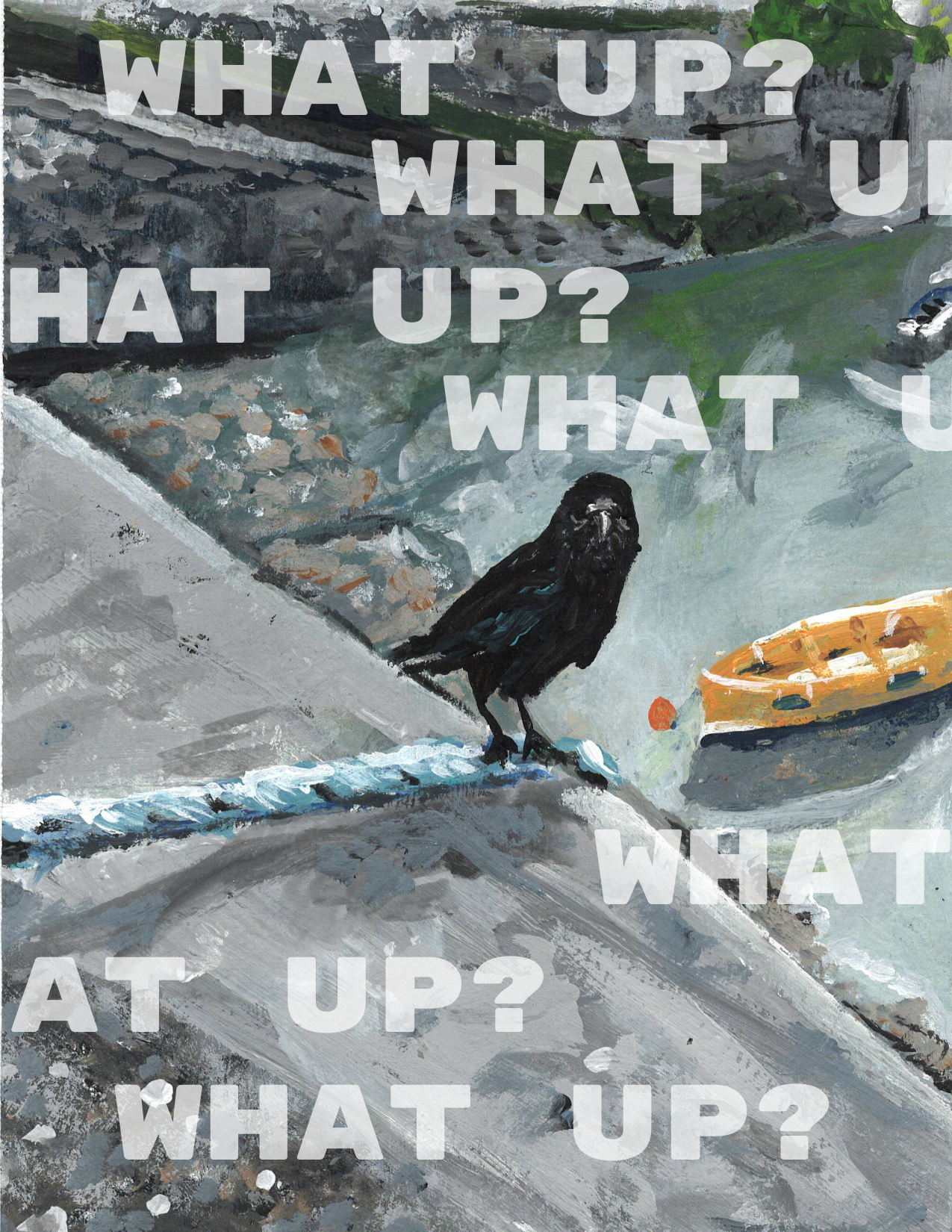 What Up? Blank Greeting Card