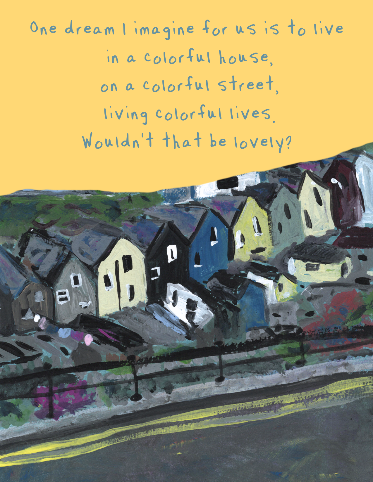 Colorful Life Together Card – Romantic -Friendship Greeting Card